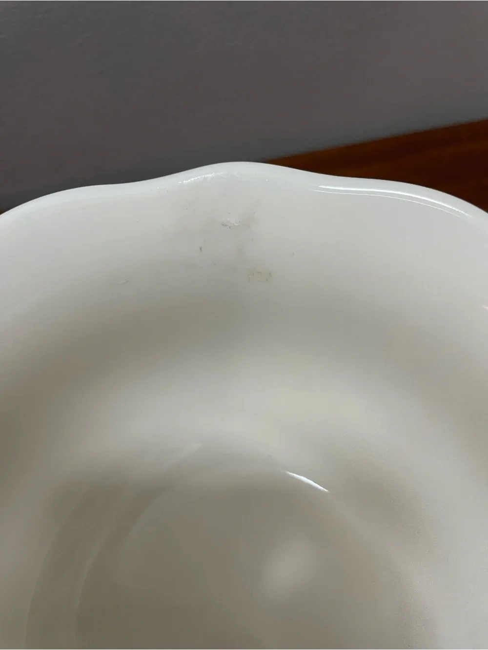 222 Fifth White Porcelain Bowl with Red Cardinal and Gold Scroll